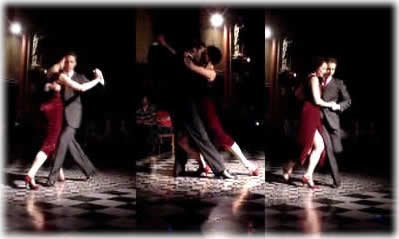 Pareja de bailarines de tango